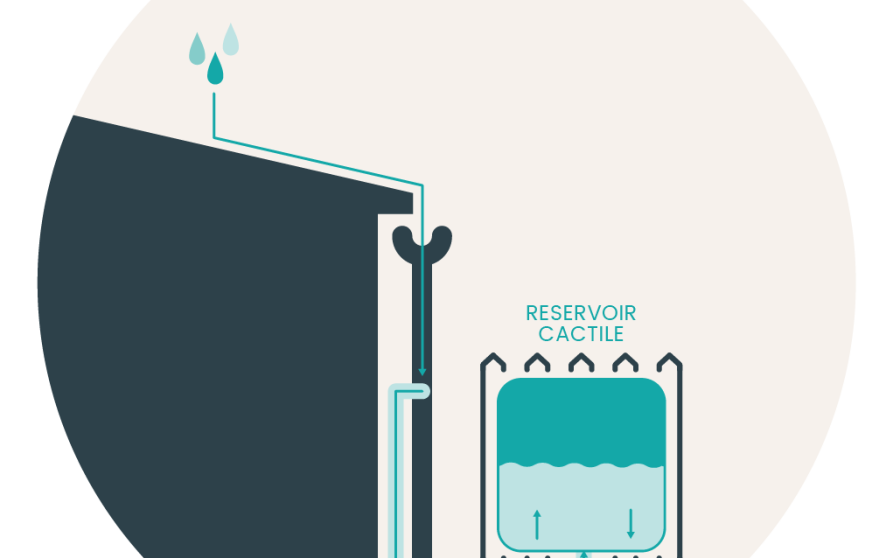 Image d'illustration de Clôture de jardin qui stocke et gère l'eau de pluie 1/2 - Ouvrir en plein écran