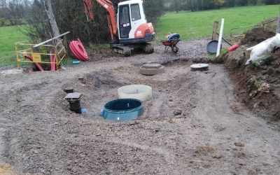 Travaux d’assainissement : réseaux et station d’épuration sur la commune de Sormonne