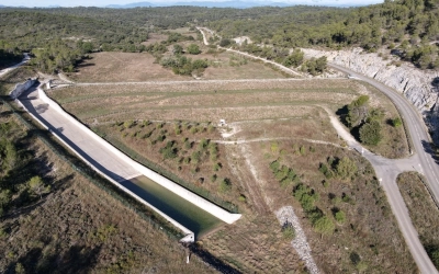 Barrage écrêteur de crue St Geniès de Malgoirès