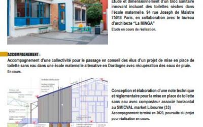 Installation de toilettes sèches dans un SMICVAL Market