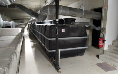 Alimentation en eau de pluie des sanitaires sur bâtiment neuf