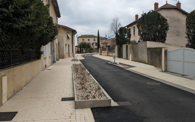 Rue végétalisée sans arrosage