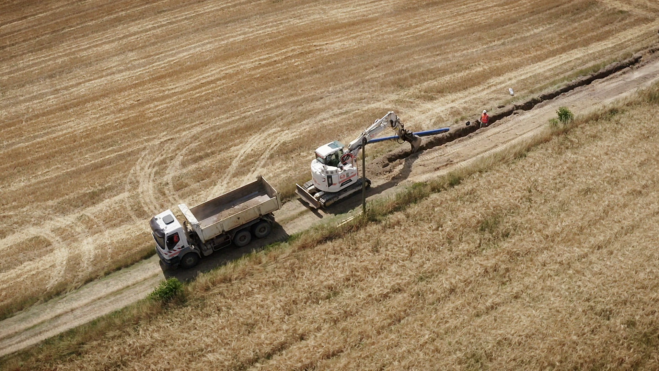 Une grande partie de la canalisation emprunte le secteur rural - Crédits photo : Syndicat des eaux du Boischaut Nord