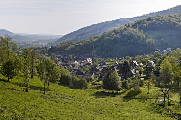 Paysage rouvert favorisant la biodiversité dans la commune de Barembach - Crédits photo : Communauté de Communes de la Vallée de la Bruche