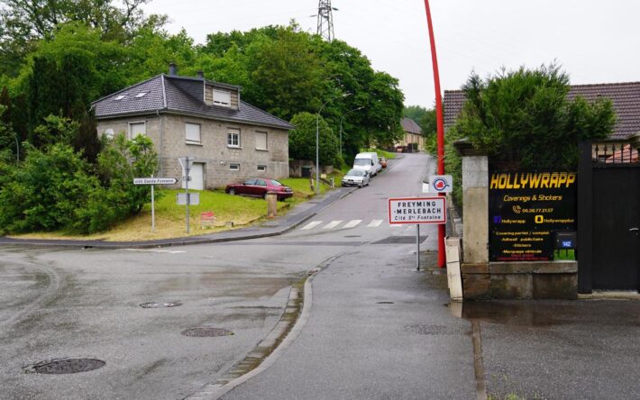 La confluence entre le Merle et la Rosselle se fait au niveau de Freyming-Merlebach à la jonction avec l'ancienne route de Betting – Crédits photo : Banque des Territoires