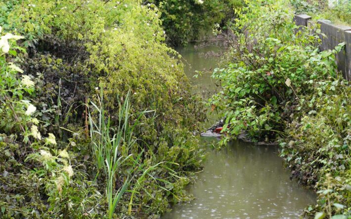 Le Merle n’avait jamais été entretenu, des montagnes de déchets ont été sorties du ruisseau. – Crédits photo : Banque des Territoires