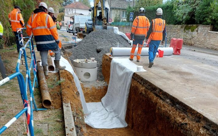 Le chantier de mise en séparatif rue de a Liberté a duré 12 mois, de juillet à décembre 2023
- Crédits photo : Banque des Territoires