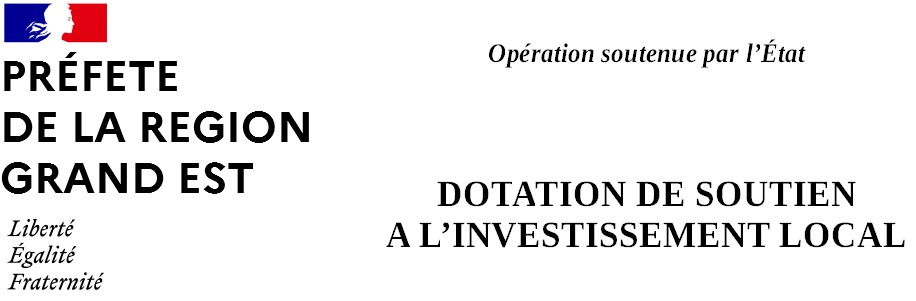 Dotation de soutien à l'investissement local (DSIL)