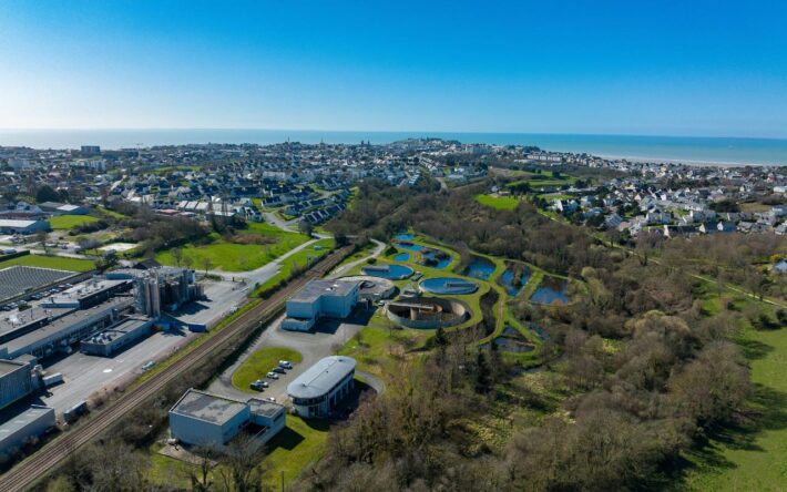 La station d’épuration Goélane du SMAAG à Granville - Crédits photo : Drone Utility’s