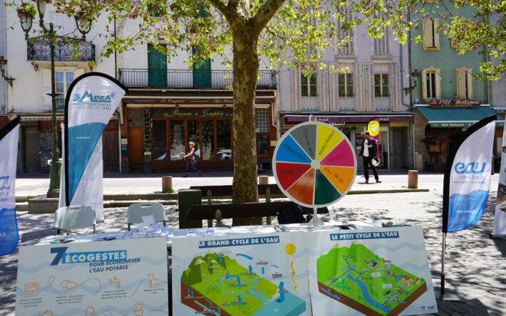 En juin 2024, plusieurs stands ont été organisés à Foix à l’occasion de la journée mondiale de l’Environnement - Crédits photo : SMDEA