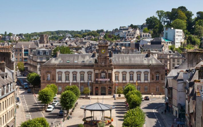 Hôtel de ville de Morlaix, vue du ciel : Crédits photo : An Dour