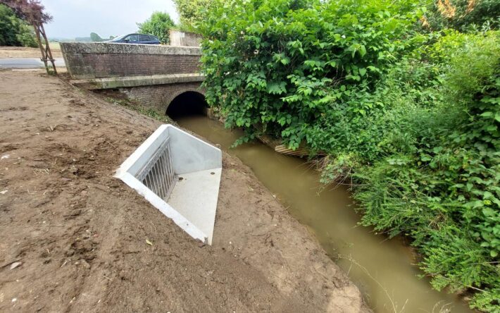 L’entrée du dalot en amont de La Verse - Crédits photo : Entente Oise-Aisne
