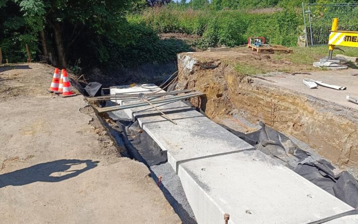 L’ouvrage, d’une trentaine de mètres, traverse totalement la chaussée - Crédits photo : Entente Oise-Aisne