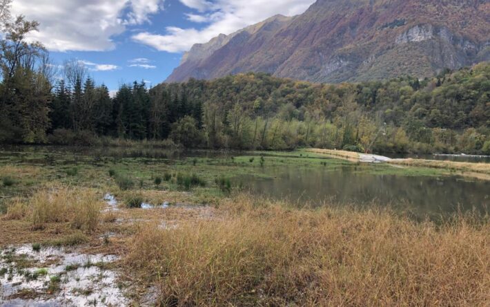La zone humide se développe au pied des montagnes - Crédits photo : Banque des Territoires