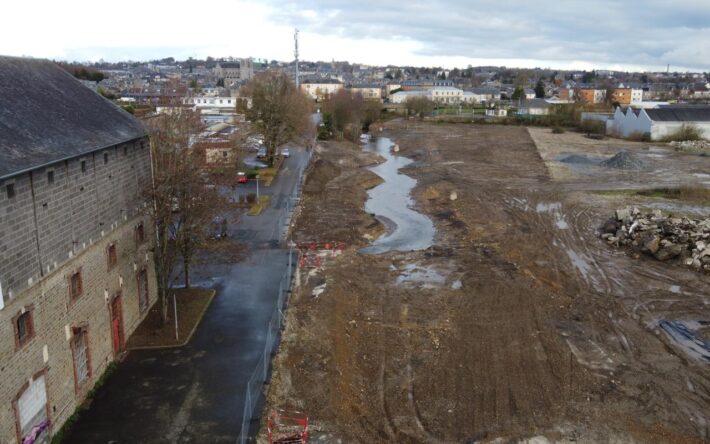 Le Plancaïon pendant la première phase de travaux - Crédits photo : (Flers Agglo drone)