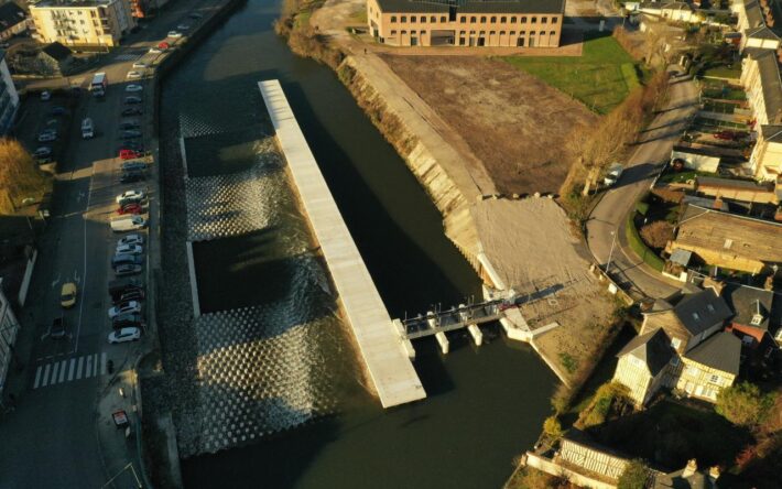 Après travaux, vue de la rampe par drone – Crédits photo : Fabrice PARAIS 2020-2021