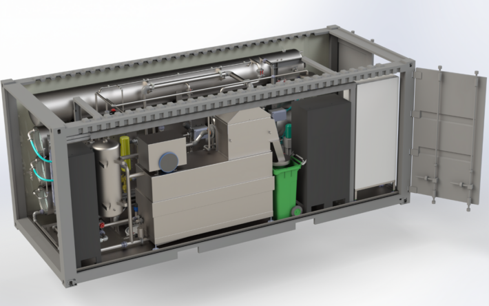 L’unité de traitement des eaux usées, cœur de la solution Green Bow – Crédits photo : NEREUS