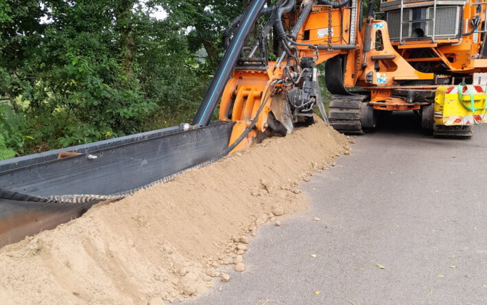 Pour raccorder le réseau d’eau potable de Berrien à celui de la commune voisine Scrignac, une canalisation a été déployée sur 4 km - Crédits photo : Banque des Territoires