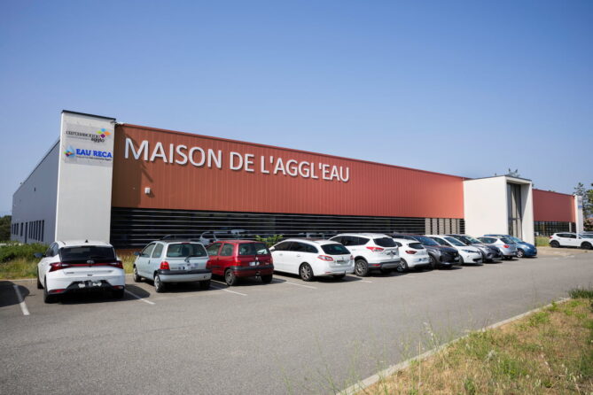 La Maison de l’Aggl’Eau, guichet d’accueil pour les usagers et lieu de travail des équipes de l'eau - Crédits photo : Carcassonne Agglo