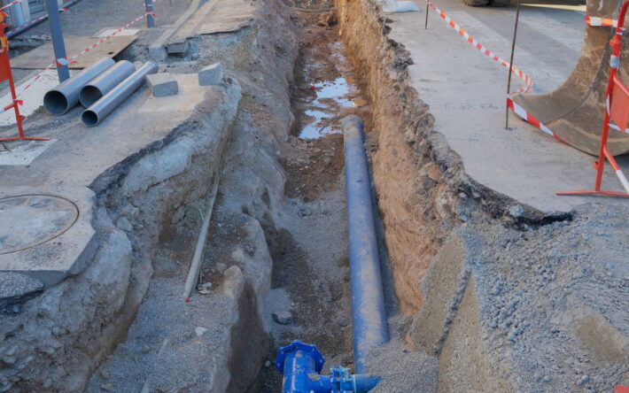 Travaux sur le réseau d’eau à Marseillette - Crédits photo : Carcassonne Agglo