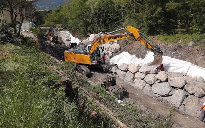Restauration des berges du torrent de Sainte Marthe suite aux intempéries de décembre 2023 - Crédits photo : CC Serre Ponçon