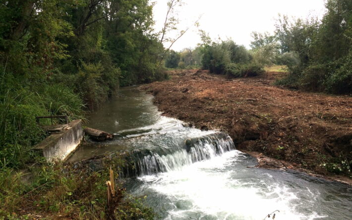 Présence de seuils infranchissables pour la faune aquatique avant travaux sur le Colostre - Crédits photo : EPAGE Verdon