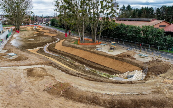 Le projet a été conçu comme un aménagement paysager pour la ville d’Ezanville - Crédits photo : SIAH