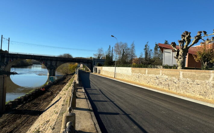 La réhabilitation de la digue protégeant le quartier du Sablar - Crédit photo : Service communication du Grand Dax