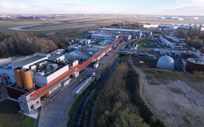Vue aérienne de la station de dépollution du SIAH - Crédits photo : SIAH