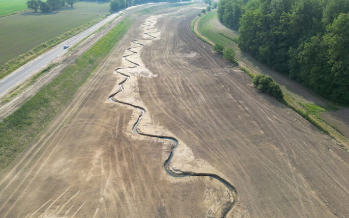 La zone d’expansion de crue après les travaux - Crédits photo : Banque des Territoires