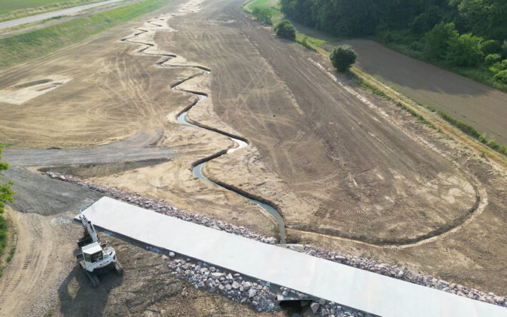 La zone d’expansion de crue lors des travaux - Crédits photo : Banque des Territoires