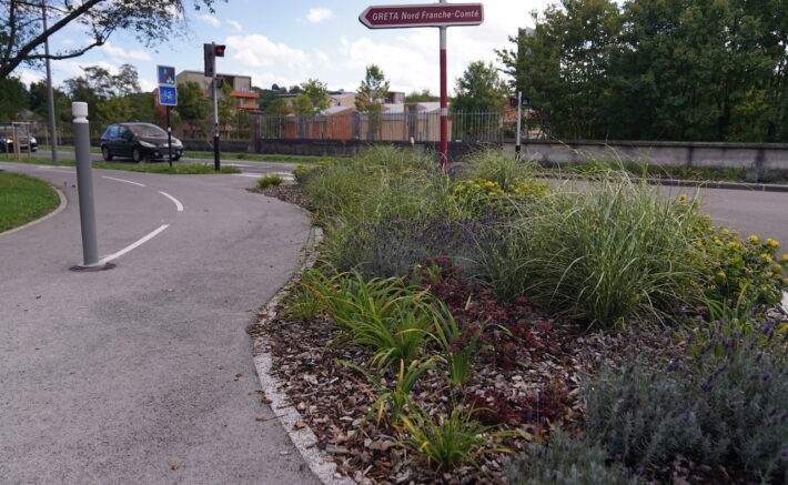 À partir du moment où une noue est paysagée, la perméabilité est multipliée par 1000. - Crédit photo : Banque des Territoires