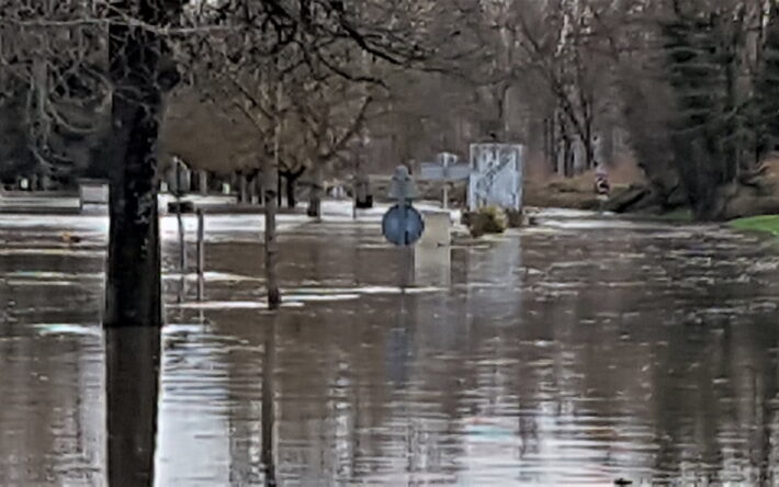 Les crues successives rappellent la vulnérabilité du territoire face au risque inondation - Crédits photo : Mairie de Monheurt