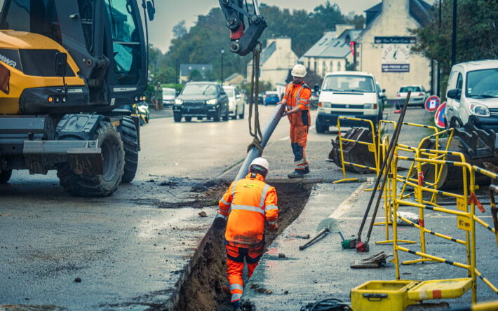 Renouvellement de réseaux à Plouézoc'h (29) - Crédit photo : Morlaix Communauté