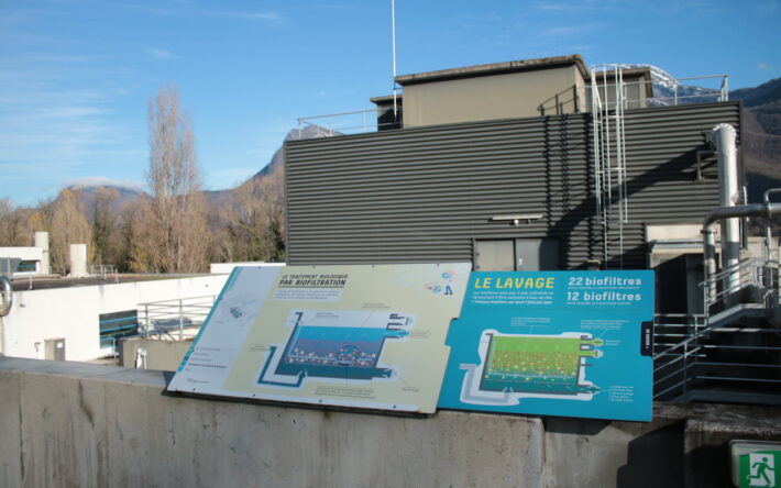 Située à Fontanil-Cornillon, à proximité de Grenoble, la station d’épuration accueille de nombreuses visites guidées - Crédits photo : Banque des Territoires