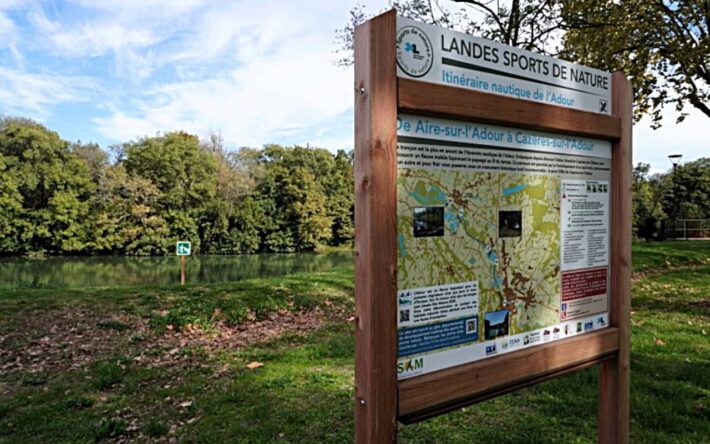 Commune de Cazères-sur-l'Adour, traversée par le Buros et le Gioulé, deux affluents de l'Adour - Crédits photo : Banque des Territoires