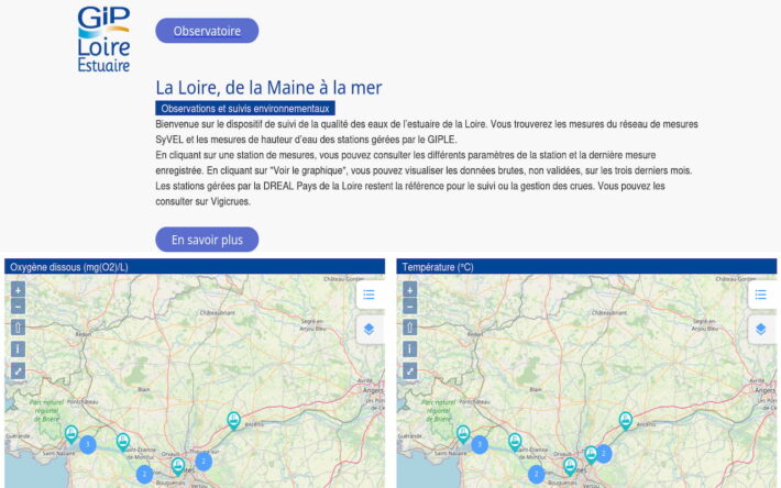 Grâce à la solution Aquasys, le GIP Loire Estuaire a ouvert ses données sur son site public : https://giploireestuaire.myliaq.fr/contents/_PUBLIC/gip.html - Crédits photo : Banque des Territoires
