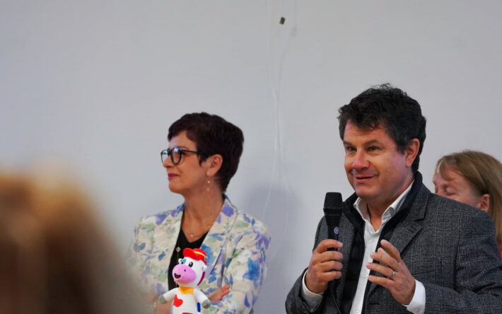 Discours de Vincent TURPINAT, président du syndicat mixte Confluence Eaux, lors de l'inauguration du projet d'interconnexion à Trois Fonds, le 21 octobre 2025 - Crédits photo : Confluence Eaux.