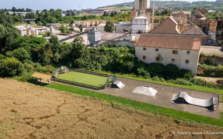 Le Heylenbach passe sous ces infrastructures, avant la remise à ciel ouvert - Crédits photo : Banque des Territoires