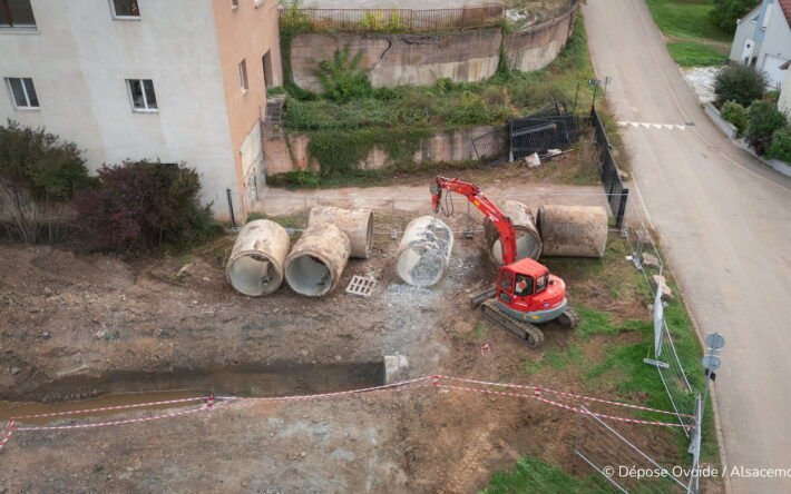 Les anciennes canalisations sont déposées - Crédits photo : Banque des Territoires