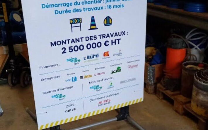 Les riverains ont notamment été informés des travaux par des panneaux indicatifs.- Crédits photo : Maxime Leroux.