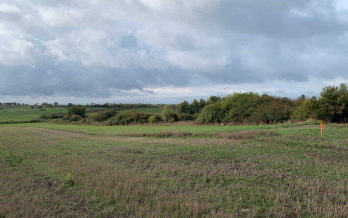 La parcelle agricole, avant la construction des bassins - Crédit photo : Banque des Territoires
