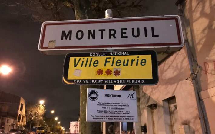 Panneau d'entrée de Montreuil - Crédits photo : Chabe01