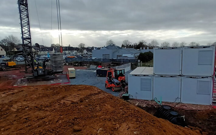Le chantier du réservoir d’eau est situé à Saint-Vigor-le-Grand au portes de Bayeux - Crédits photo : Bayeux Intercom