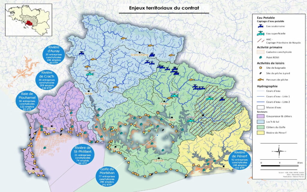 Améliorer la résilience du territoire de Golfe du Morbihan - Vannes agglomération (56) en restaurant les milieux aquatiques
