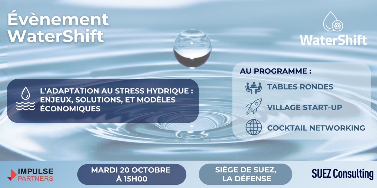 Watershift - L'adaptation au stress hydrique : enjeux, solutions, et modèles économiques